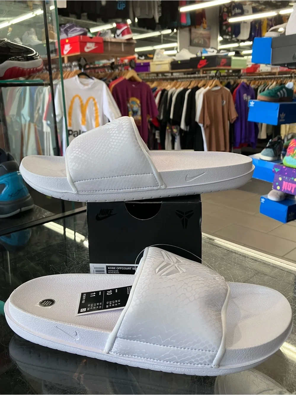 Nike Kobe Offcourt Slide Triple White Size 10